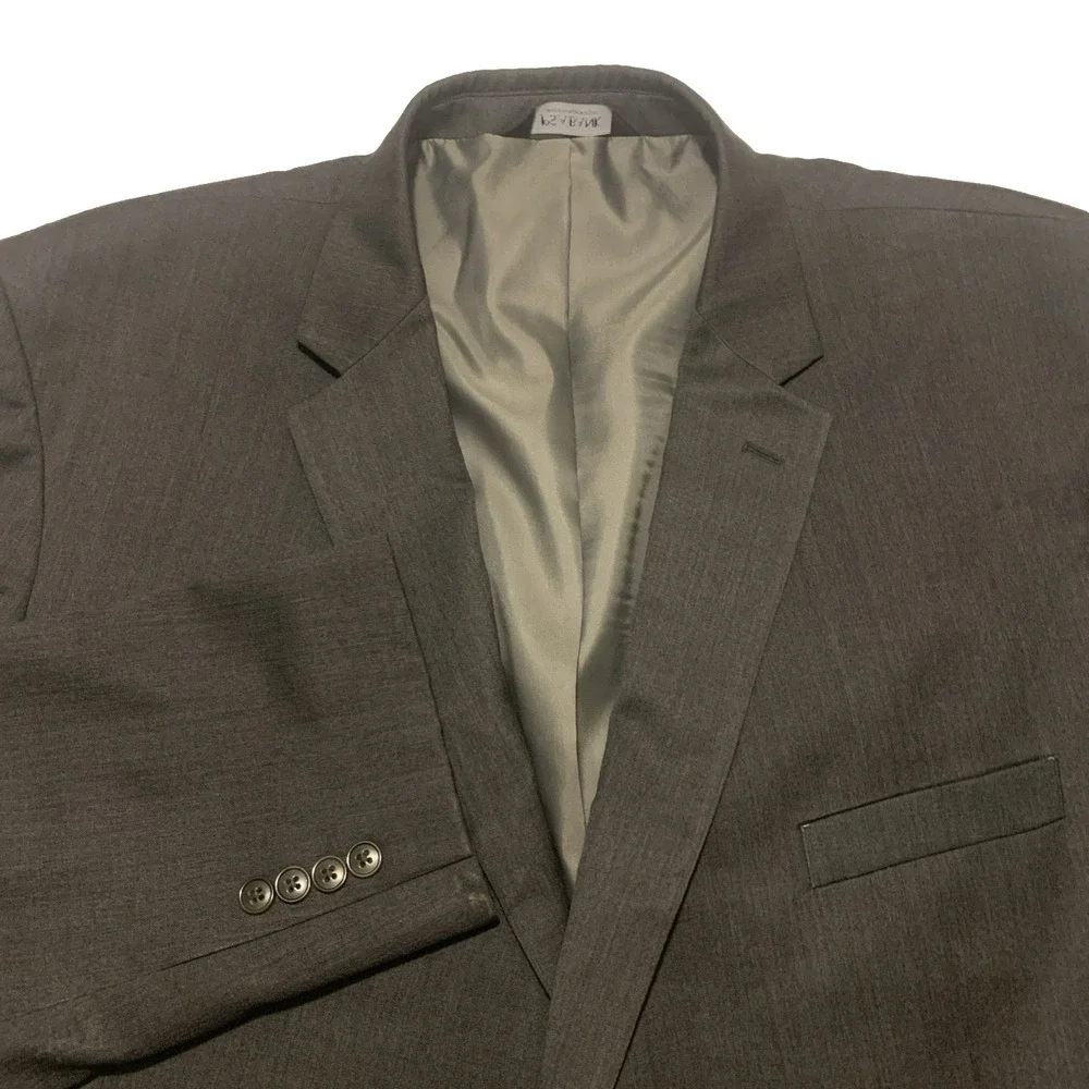 Jos A Bank Sport Coat Mens 54XL Charcoal Gray 100% Wool Blazer 2 Button 54 XL
